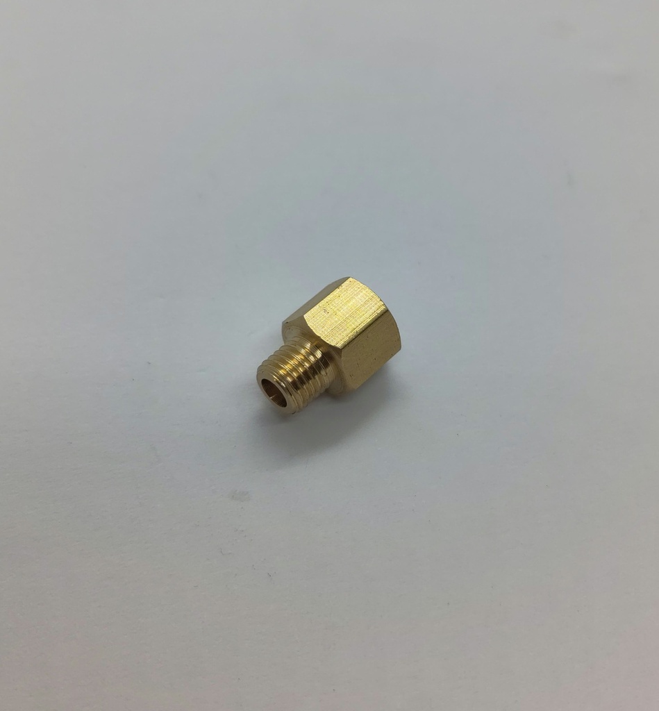 Raccord mâle M8x1mm (pas fin) x  femelle 1/8"- Laiton - Universel