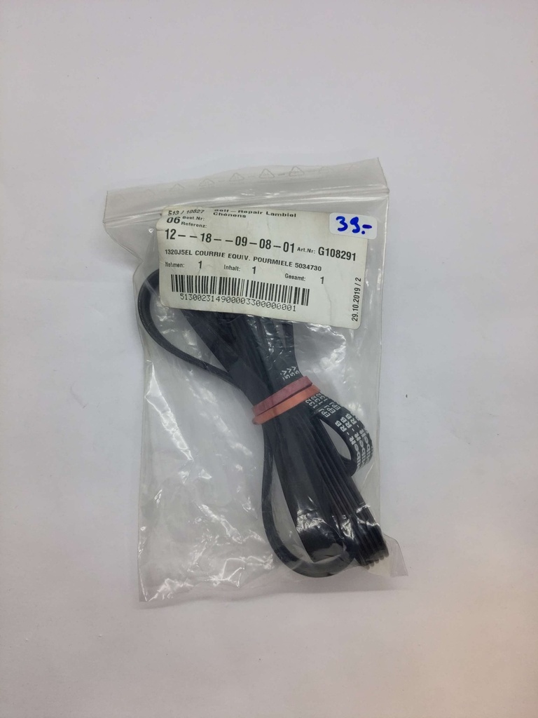 Courroie Poly V (rainure) 1320 J5 x 11.6mm - Miele