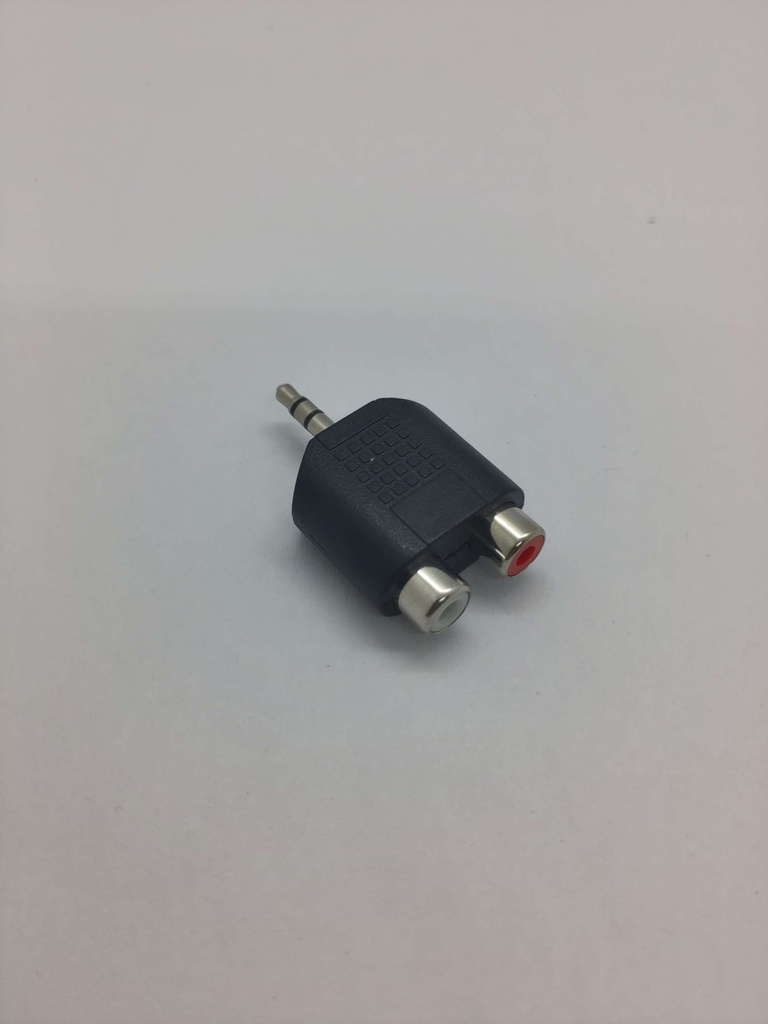 Adaptateur fiche jack 3 pin 3.5mm (mâle) et 2x RCA (femelle) - Universel