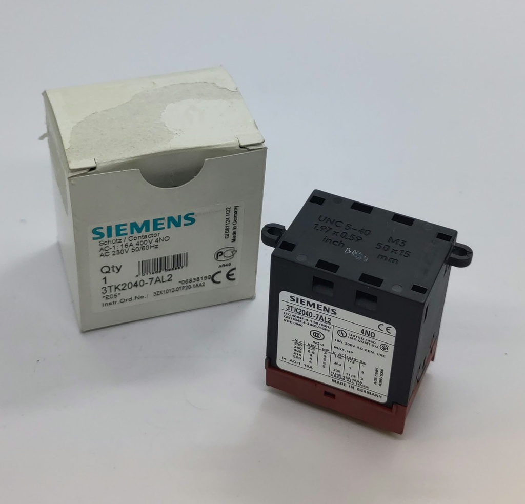 Contacteur Schütz 3TK2040-7AL2 - 4NO - Universel - Siemens