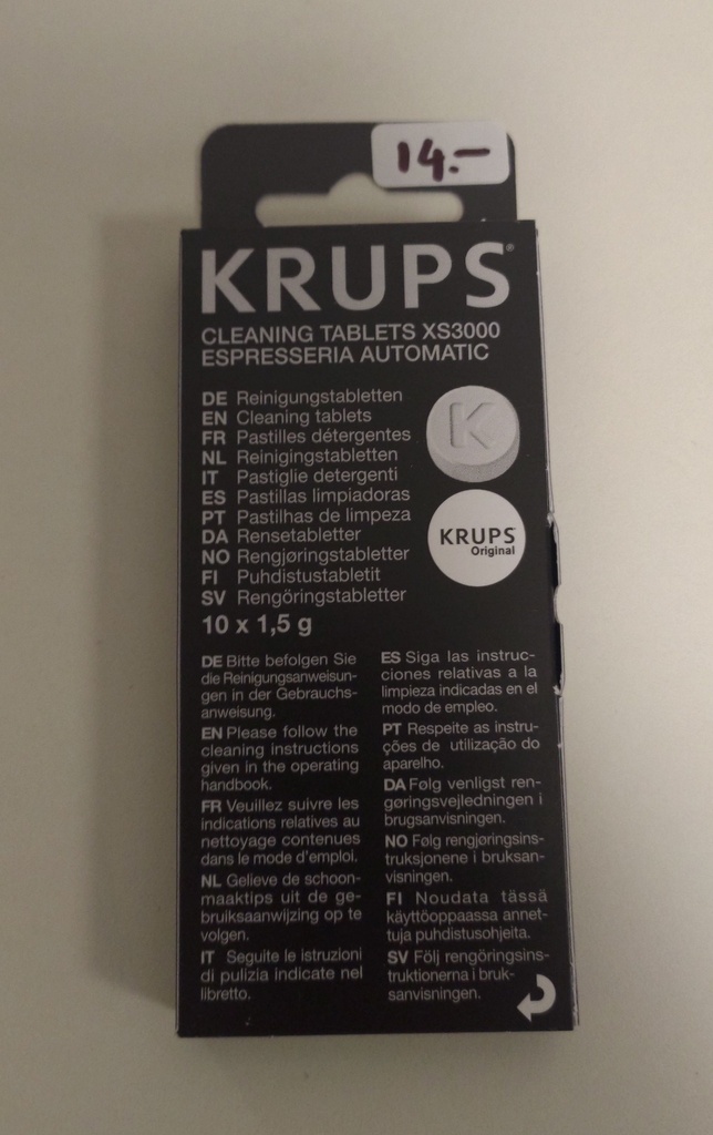 Tablette nettoyante - CS300010 - dégraissant écoulement - machine à café - Krups