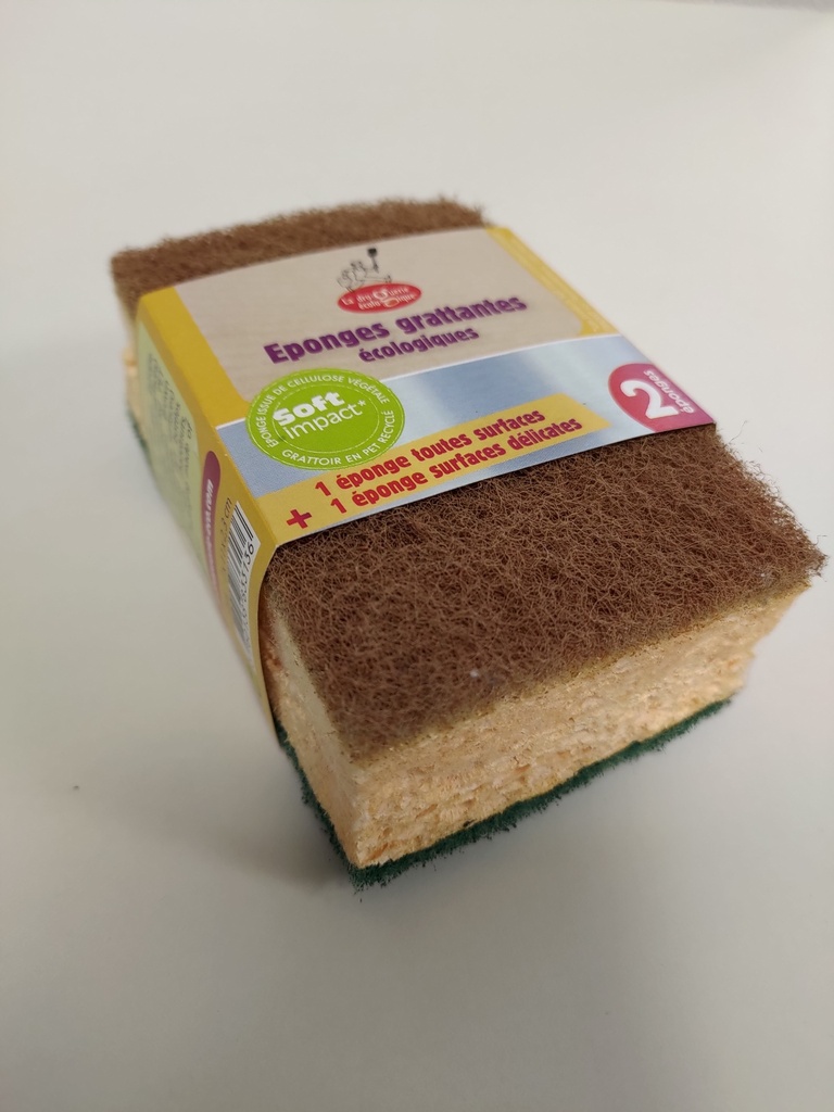 Kit 2 éponges grattantes - toutes surfaces et surfaces délicates