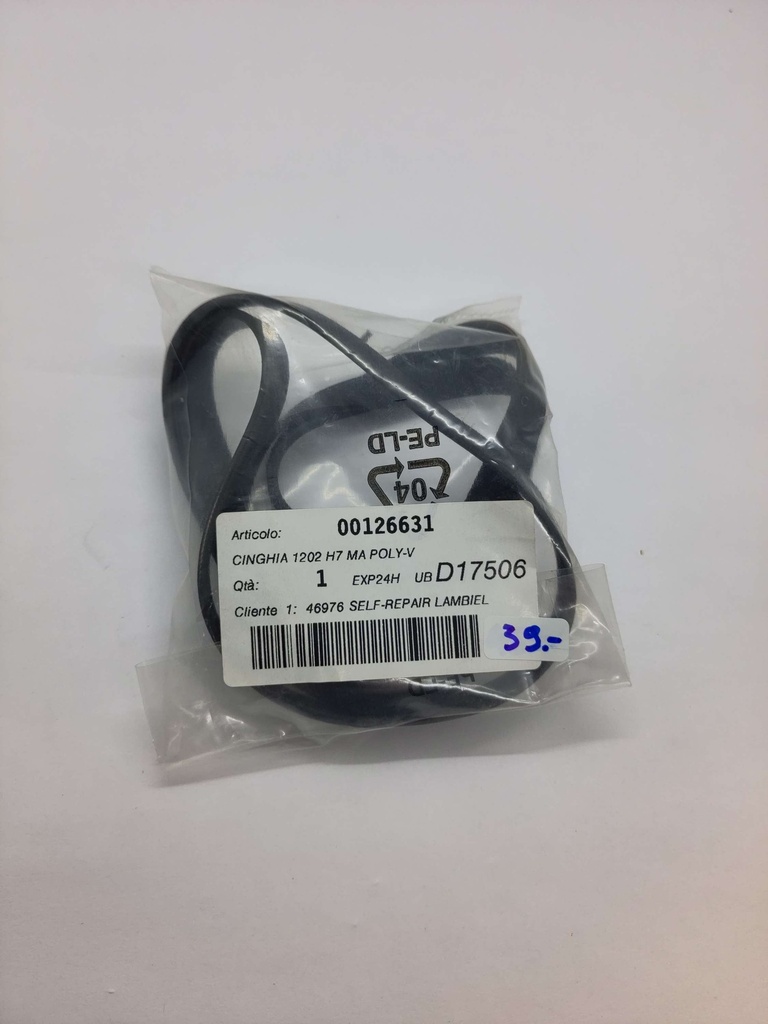 Courroie Poly V (rainure) 1202 H7 x 10.2mm - Universel