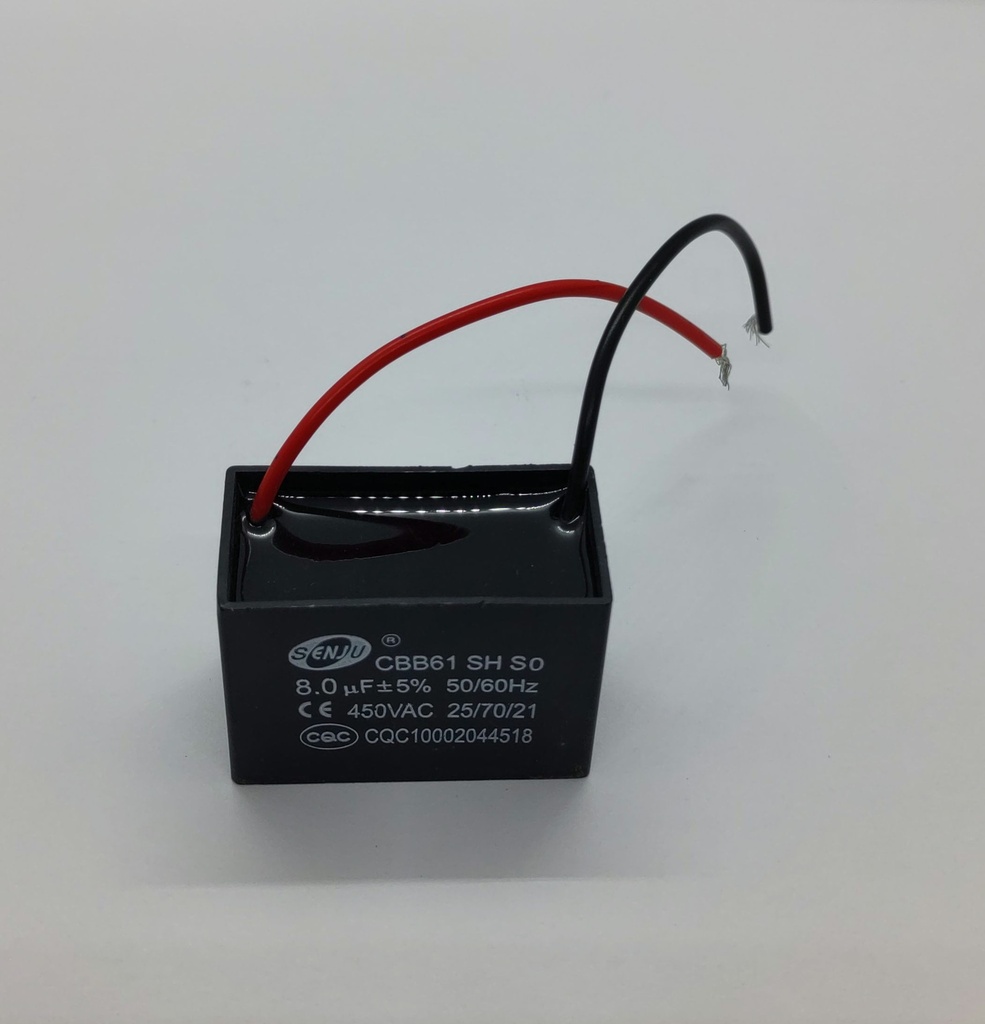 Condensateur CBB61 - 8uF - 450Vac - Universel