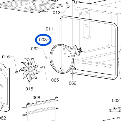 [#K44413/3] Corps de chauffe circulaire four V zug K44413