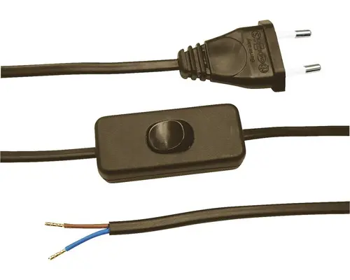 Câble Cordon Secteur avec interrupteur - 2m - Luminaire