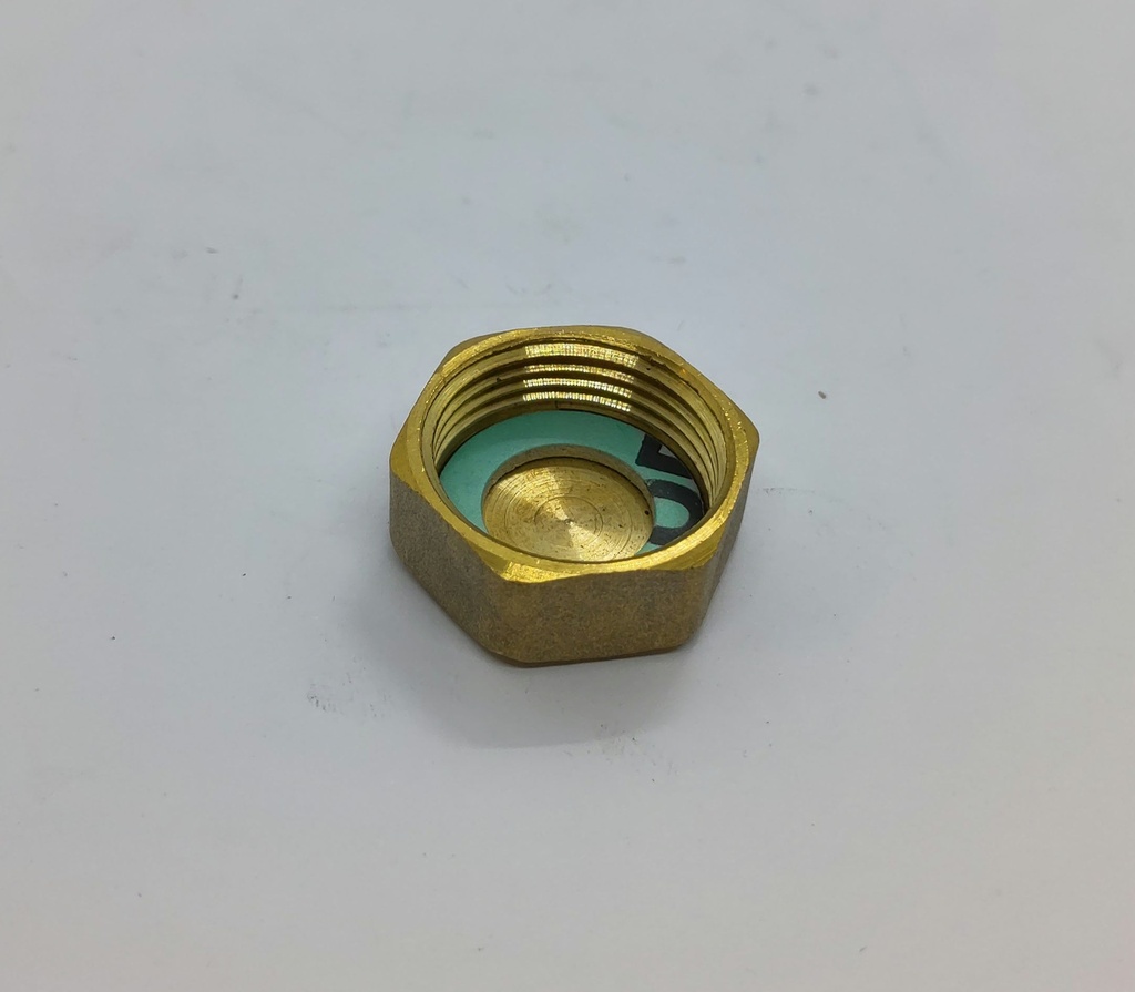 Bouchon laiton 3/4" avec joint plat
