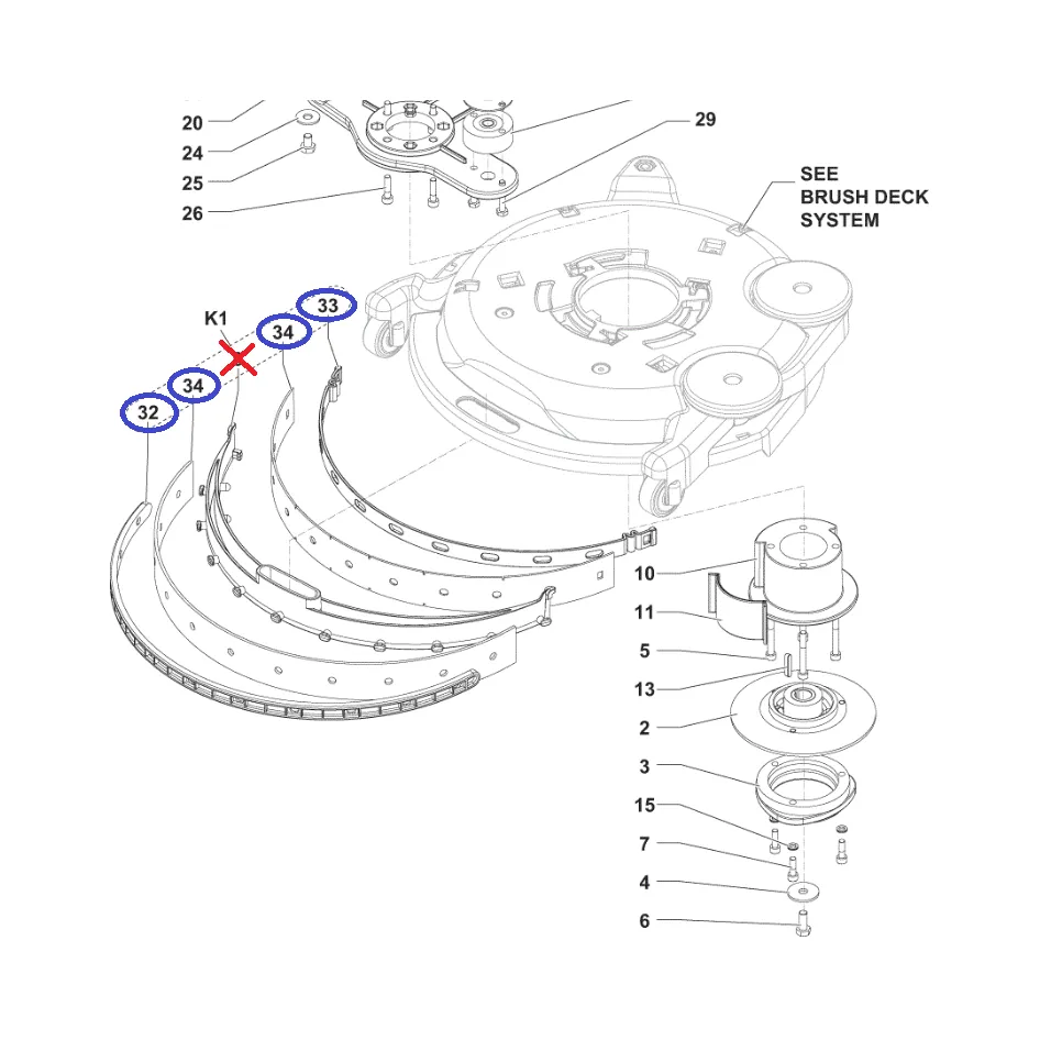 [#H834984] Gomme aspiration autolaveuse Nilfisk 9100000077 + 9099707000 + 9099708000