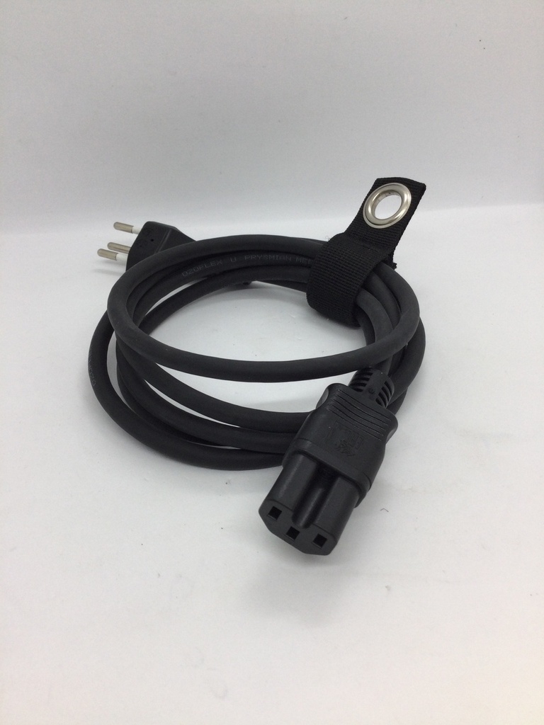 Câble mâle/mâle (3 broches + fente / CH type 12) - 10A - droit - 2m - Universel