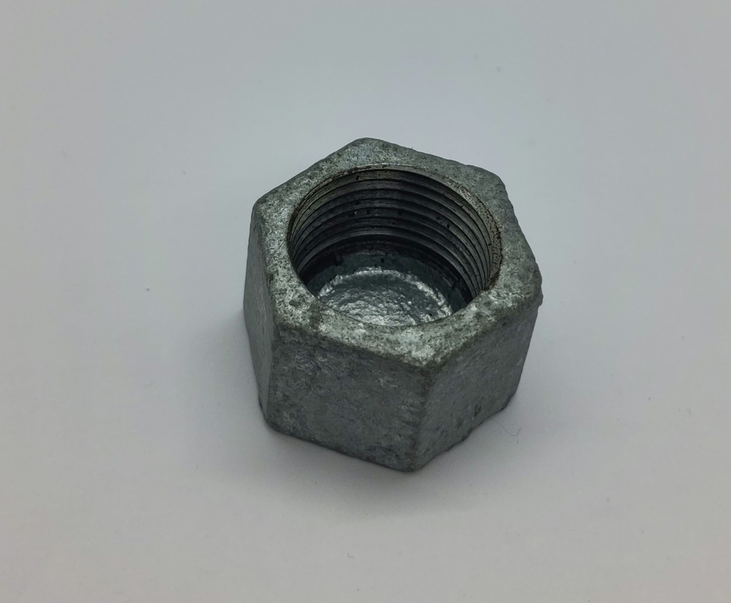 Bouchon femelle 3/4" avec système pour joint à Teflon (en supplément) - Acier Zc