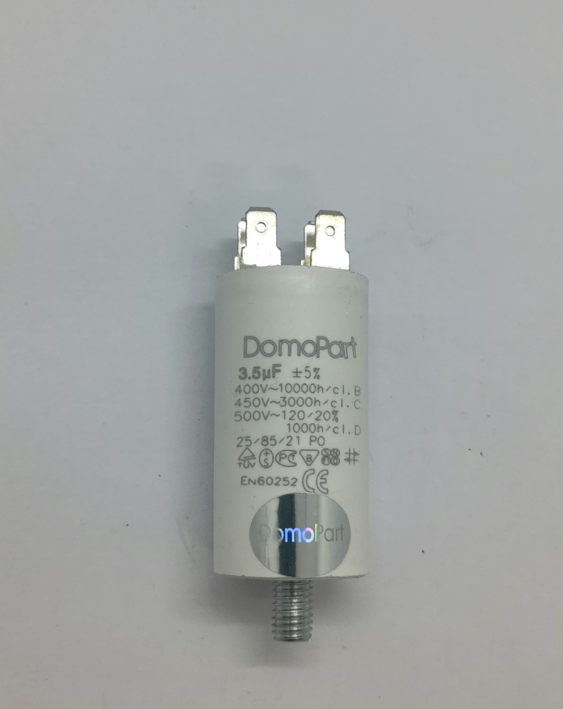 Condensateur DomoPart (vissé) - ø30x 59mm - 3.5uF - 450Vac - Universel