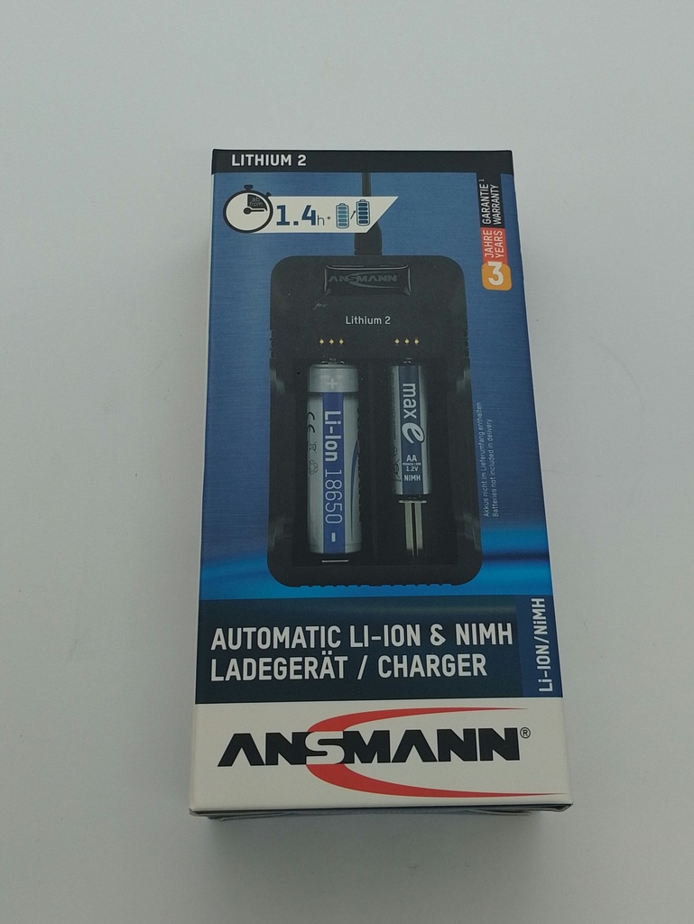 Chargeur double Li-Ion & NiMH automatique - AAA à 18650 - Ansmann / Universel