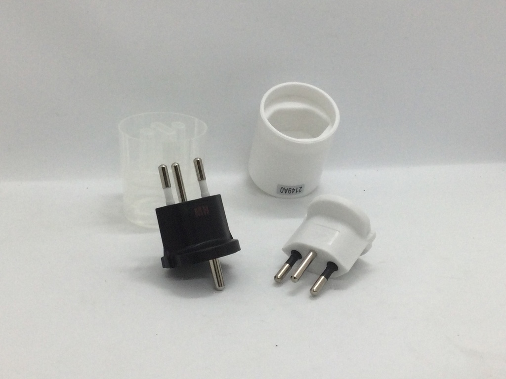 Adaptateur fixe CH vers Euro - Universel - Phase/Neutre/Terre