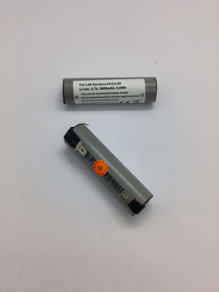 [#M508510] Batterie Li-ion (2x) - 3.7V - 2600mAh - 9.6Wh - 18x65mm - Gardena / Universel
