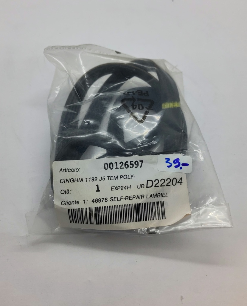 Courroie Poly V (rainure) 1182 J5 x 11.8mm - Universel