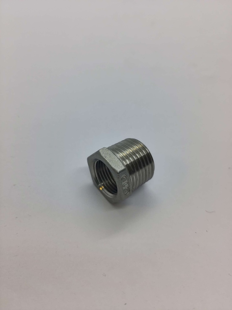 Raccord acier inox mâle 1/2" x  femelle 3/8"