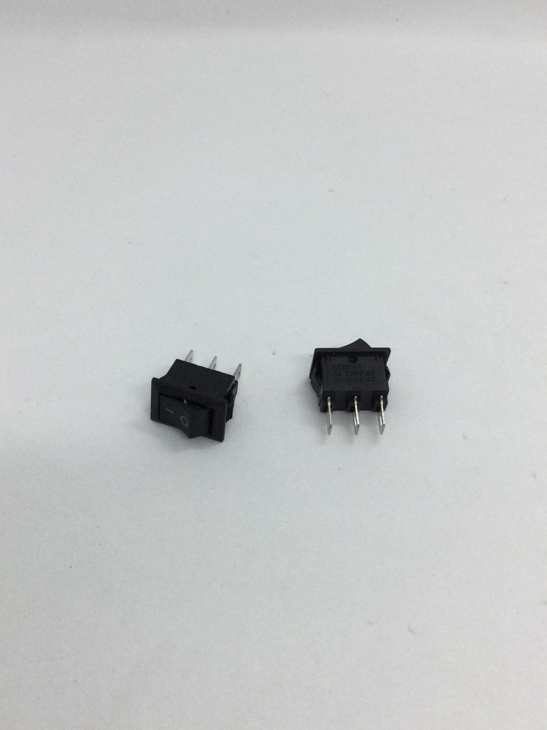 Interrupteur on/off - noir - (15x10mm) 3 pins - 3A(max.) - 250V - KCD1-11