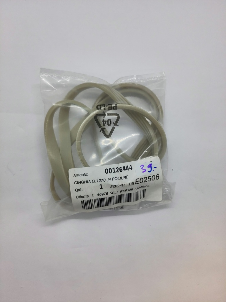 Courroie Poly V (rainure) 1270 J4 x 9.3mm - Universel - gris