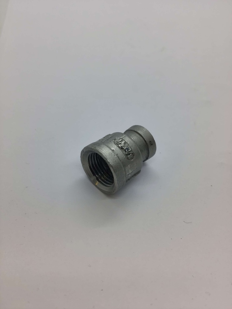 Raccord femelle 1/2" x  femelle 3/8"- Inox - Universel