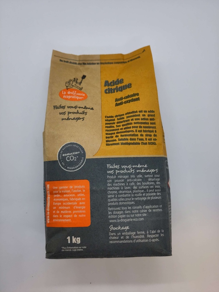 Acide citrique - Anticalcaire et Antioxydant - Universel - 1kg