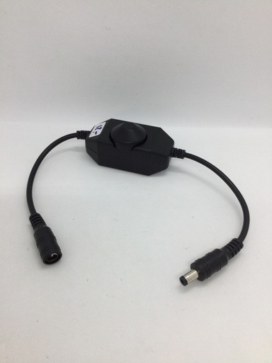 Câble interrupteur mâle/femelle (5.5x2.1 / 5.5x2.1) - droit - 34cm - Universel