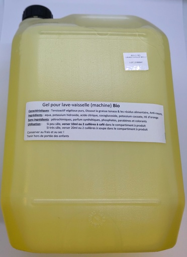 Gel lave-vaisselle Bio (machine) - 5 litres - Universel