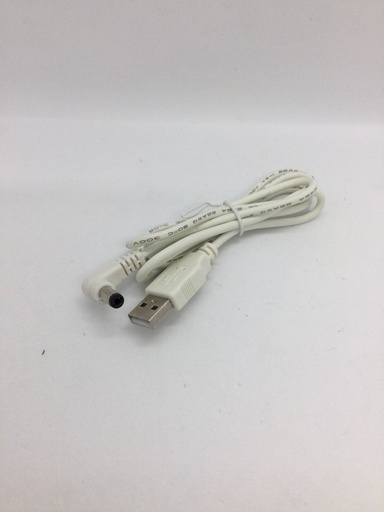 Câble mâle/mâle (USB 2.0 A / 5.5x2.5) - 1 mètre - coudé - Universel