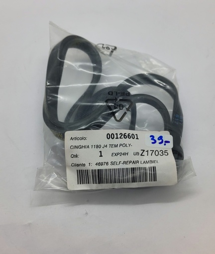 [#D318585] Courroie Poly V (rainure) 1180 J4 x 9mm - Universel