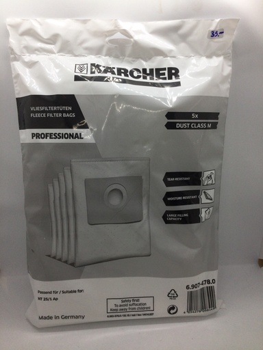 [#H803055] Kit 5 sacs - 25 litres - 6.907-478.0 - aspirateur traîneau - Kärcher