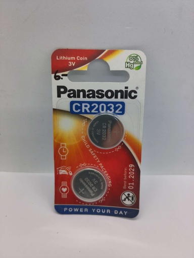 [#M303739] Pile bouton : CR2032 - 3V - ø20x3.2mm - DL2032 - Panasoni