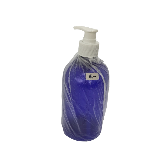 Doseur à savon liquide en plastique bleu (vide) - 500 ml