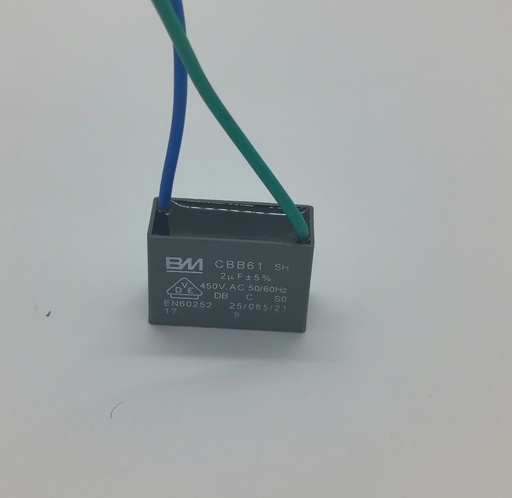 [#9319731] Condensateur 2uF CBB61 450Vac - KW704565 - Delonghi / Universel
