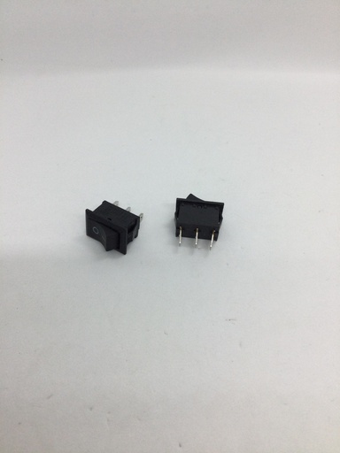 Interrupteur on/off - noir - (21x15mm) 3 pins - 6A(max.) - 250V - KCD1