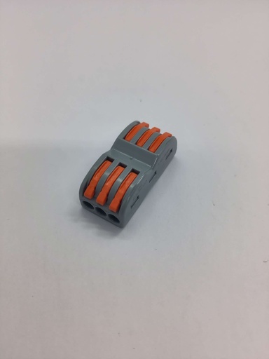 Connexion -Borne Wago 3 voies droit - 1 à 2.5mm² - Universel