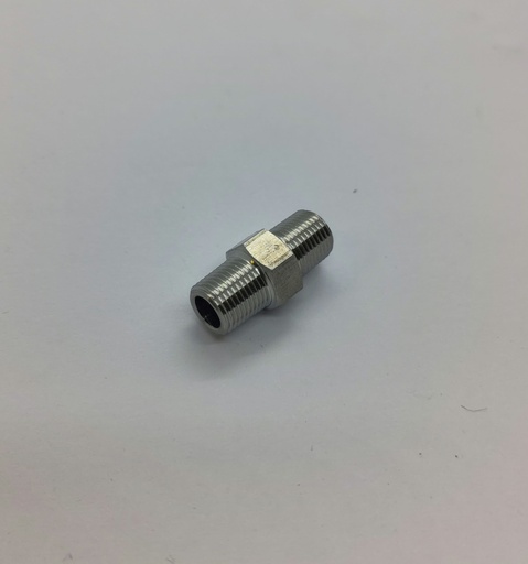 Raccord mâle 1/8" x  mâle 1/8"- Inox - Universel