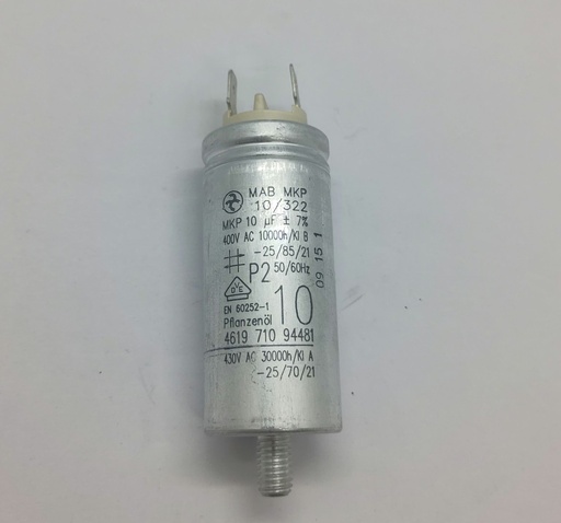 [#3106814] Condensateur MAB MKP (vissé) - ø30 x 77mm - 10uF  - Bauknecht / Universel