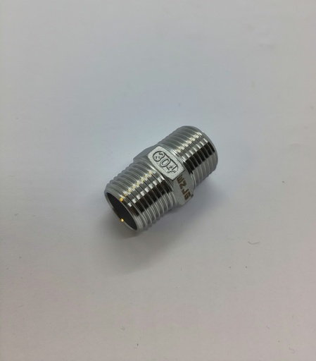 Raccord mâle 3/8" x  mâle 3/8"- Inox - Universel
