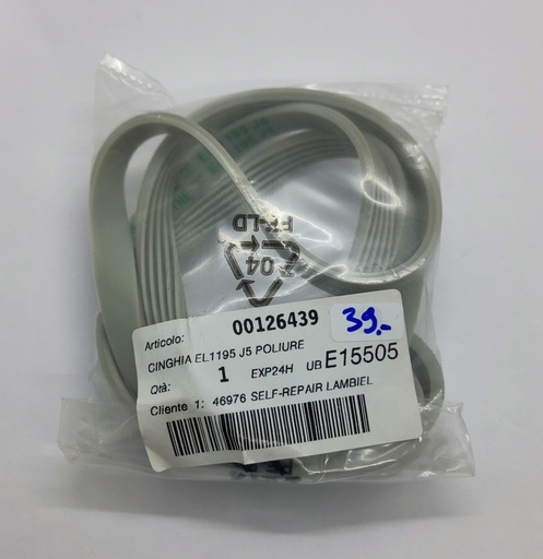 [#D346648] Courroie Poly V (rainure) 1195 J5 x 11.5mm - Universel - gris