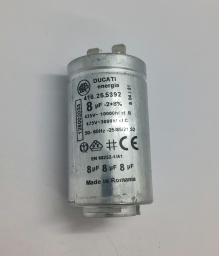 [#H410360] Condensateur Ducati (clipé) - ø35 x 70mm - 8uF - 450Vac - Universel