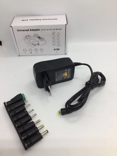 [#W116021] Chargeur 6V à 24V + kit embout - 2000mA (max) 41W - 5.5mm - PSE50348 - Universel