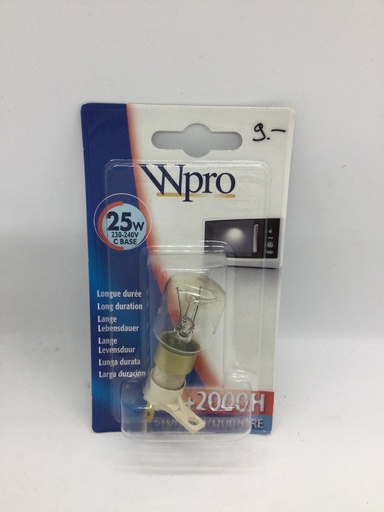 [#702037] Ampoule halogène - C Base - 25W - 230V - Micro-onde - 481281728446 - Wpro