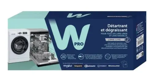 [#H279129] Détartrant et dégraissant lave-vaisselle - 12x50g - Wpro - Universel
