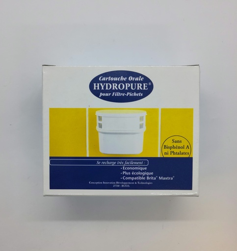 [#CI040] Cartouche Ovale pour Filtre Pichet (carafe) - Hydropure / Universel