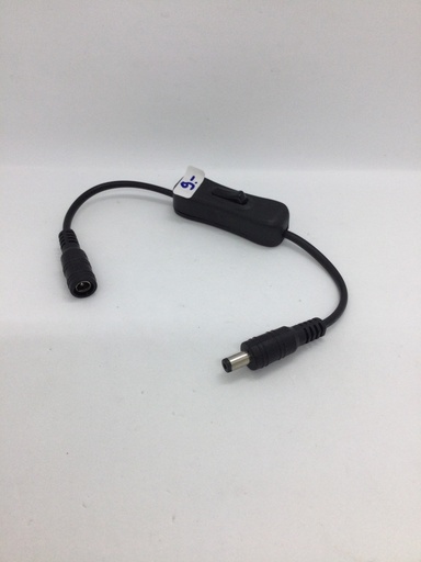 Câble interrupteur mâle/femelle (5.5x2.1 / 5.5x2.1) - droit - 30cm - Universel