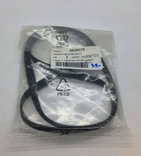 [#Q1729] Courroie Poly V (rainure) 1162 H7 x 11.3mm - Universel