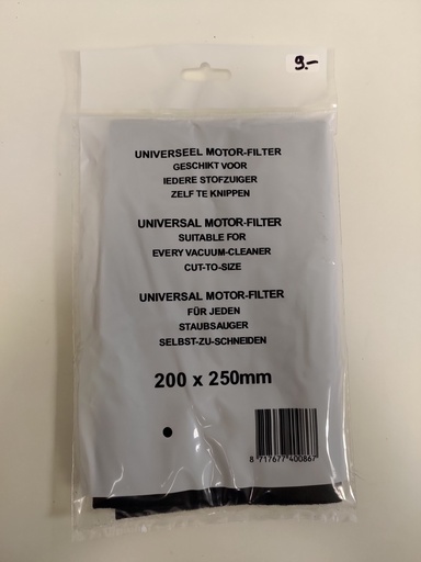 [#340929] Filtre Aspirateur à découper 200x250mm (entrée moteur)