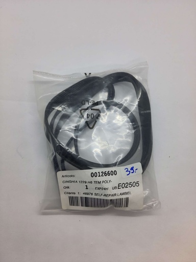 [#H19986] Courroie Poly V (rainure) 1229 H6 x 9.2mm - Universel