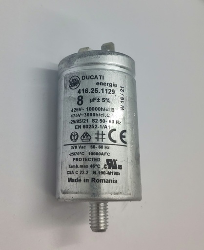 [#G873197] Condensateur Ducati (vissé) - ø35 x 66mm - 8uF - 450Vac - Universel