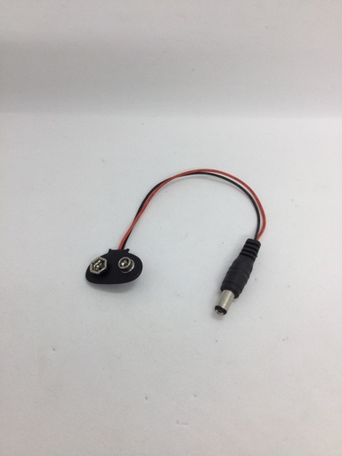 Câble mâle (5.5x2.1 / connecteur piles 9V) - droit - 18.5cm - Universel