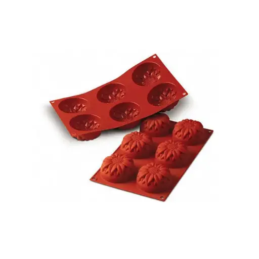 [16914] Moule Tournesol 3D - 6x muffins - Silikomart